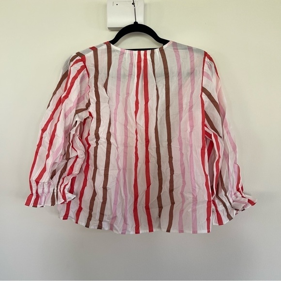 Velvet by Graham & Spencer Anthropologie Whitley Ombre Striped Blouse XS JB - Picture 6 of 6